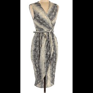 Snakeskin Mock wrap dress NWT